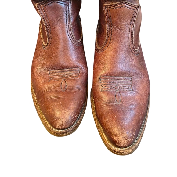 Brown Leather Cowboy Boots - Picture 7 of 13